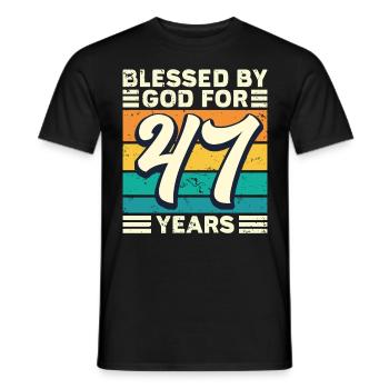 47 années de cadeaux d’anniversaire drôle de dicton - T-shirt homme - noir - Devant - AI Model Male 178 light (178cm)