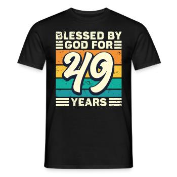 49 Birthday Gift Years Funny Saying - Men's T-Shirt - black - Front - AI Model Male 178 light (178cm)