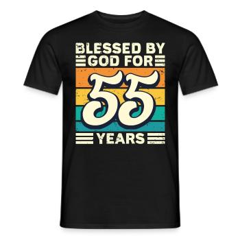 55 années de cadeaux d’anniversaire drôle de dicton - T-shirt homme - noir - Devant - AI Model Male 178 light (178cm)