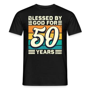 50 Birthday Gift Years Funny Saying - Men's T-Shirt - black - Front - AI Model Male 178 light (178cm)
