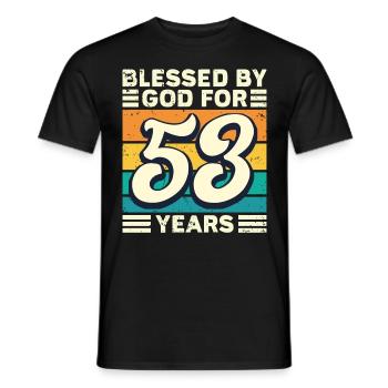 53 Birthday Gift Years Funny Saying - Men's T-Shirt - black - Front - AI Model Male 178 light (178cm)