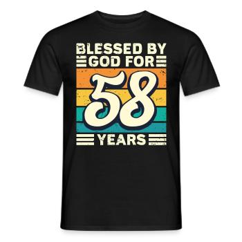 58 Birthday Gift Years Funny Saying - Men's T-Shirt - black - Front - AI Model Male 178 light (178cm)