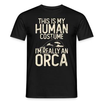 Killer whale killer whale watching Orca whale watching - Men's T-Shirt - black - Front - AI Model Male 178 light (178cm)