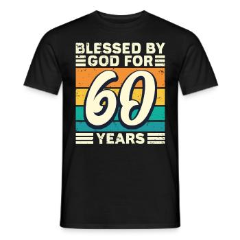 60 Birthday Gift Years Funny Saying - Men's T-Shirt - black - Front - AI Model Male 178 light (178cm)