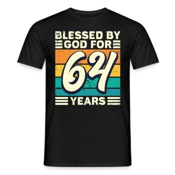 64 Birthday Gift Years Funny Saying - Men's T-Shirt - black - Front - AI Model Male 178 light (178cm)
