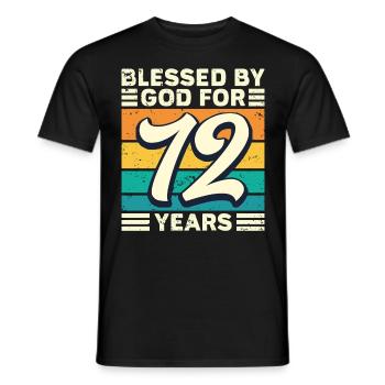 72 Geburtstag Geschenk Jahre Lustig Spruch - Männer T-Shirt - Schwarz - Vorne - AI Model Male 178 light (178cm)