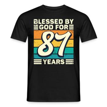 87 années de cadeaux d’anniversaire drôle de dicton - T-shirt homme - noir - Devant - AI Model Male 178 light (178cm)