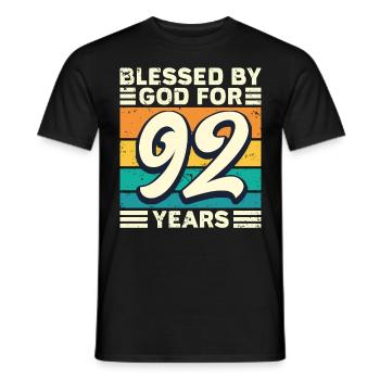 92 Geburtstag Geschenk Jahre Lustig Spruch - Männer T-Shirt - Schwarz - Vorne - AI Model Male 178 light (178cm)