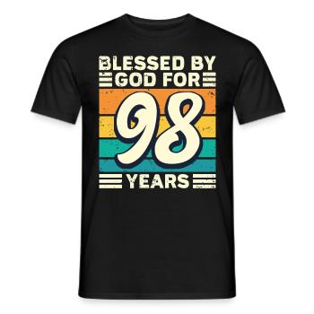 98 Birthday Gift Years Funny Saying - Men's T-Shirt - black - Front - AI Model Male 178 light (178cm)