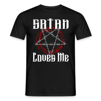 Satan Belzébuth Diable Gothique Pentagramme Mystique - T-shirt homme - noir - Devant - AI Model Male 178 light (178cm)