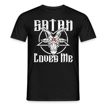Satan Belzébuth Diable Gothique Pentagramme Mystique - T-shirt homme - noir - Devant - AI Model Male 178 light (178cm)