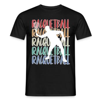 Racquetball Spieler - Männer T-Shirt - Schwarz - Vorne - AI Model Male 178 light (178cm)