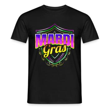 Logo Emblem Coat OF Arms For Mardi Gras - Männer T-Shirt - Schwarz - Vorne - AI Model Male 178 light (178cm)