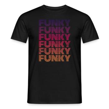 Funky Music Retro - Men's T-Shirt - black - Front - AI Model Male 178 light (178cm)