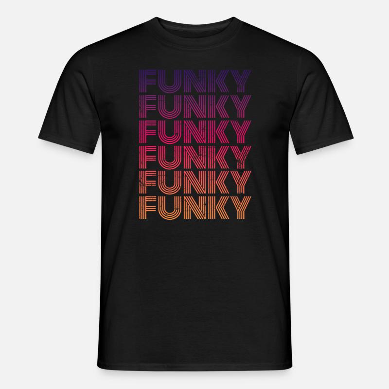 Funky Musik Retro - Männer T-Shirt - Schwarz