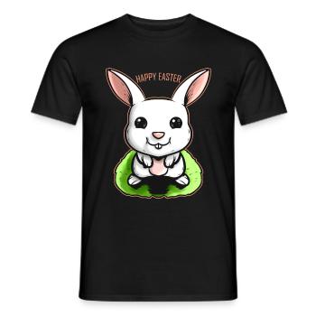Happy Easter Rabbit On Easter - Männer T-Shirt - Schwarz - Vorne - AI Model Male 178 light (178cm)