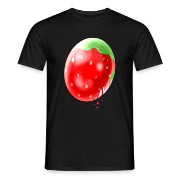 Easter Egg Painted Like A Strawberry For Easter - Männer T-Shirt - Schwarz - Vorne - AI Model Male 178 light (178cm)