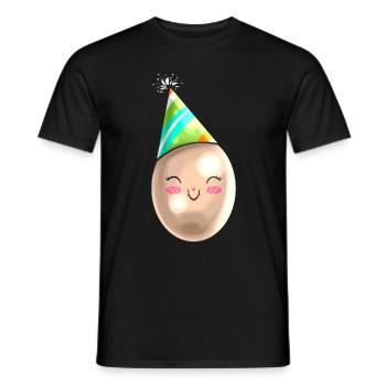 Funny Painted Egg With Party Hat Cone For Easter - Männer T-Shirt - Schwarz - Vorne - AI Model Male 178 light (178cm)
