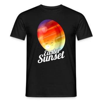 Easter Sunset Painted Easter Egg For Egg Hunt On - Männer T-Shirt - Schwarz - Vorne - AI Model Male 178 light (178cm)