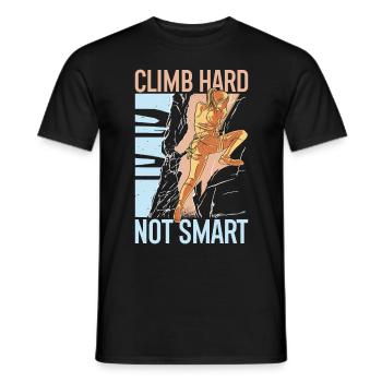 Free Climbing Mountaineers & Bouldering Free Climbing - Men's T-Shirt - black - Front - AI Model Male 178 light (178cm)