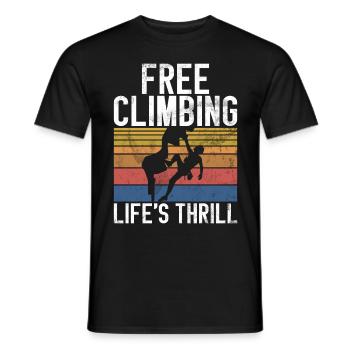 Escalade libre Alpinistes & escalade de bloc Escalade libre - T-shirt homme - noir - Devant - AI Model Male 178 light (178cm)