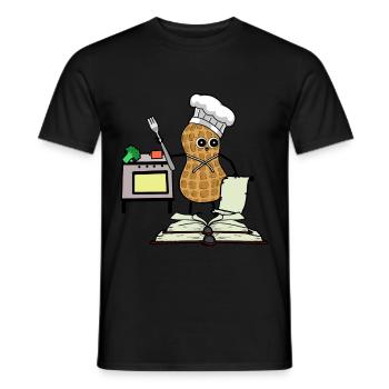 Peanut Cookbook Hobby Chef Cuisinière de cuisine - T-shirt homme - noir - Devant - AI Model Male 178 light (178cm)