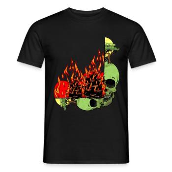 Planet Earth Climate Change Miljø Nature Skull End - Mænd T-shirt - sort - Foran - AI Model Male 178 light (178cm)
