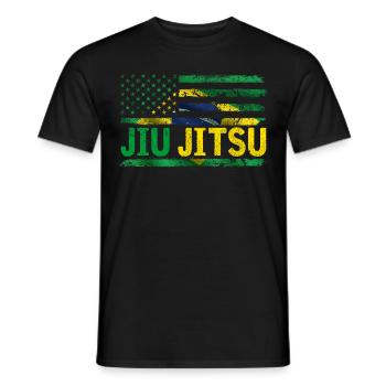 Jiu Jitsu Martial Arts Kung Fu & Karate Jiu Jitsu - Men's T-Shirt - black - Front - AI Model Male 178 light (178cm)