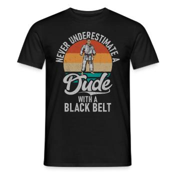 Jiu Jitsu Martial Arts Kung Fu & Karate Jiu Jitsu - Men's T-Shirt - black - Front - AI Model Male 178 light (178cm)