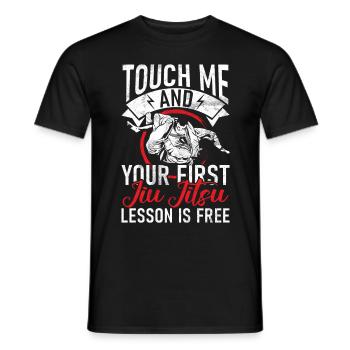 Jiu Jitsu Martial Arts Kung Fu & Karate Jiu Jitsu - Men's T-Shirt - black - Front - AI Model Male 178 light (178cm)