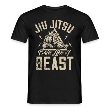 Jiu Jitsu Martial Arts Kung Fu & Karate Jiu Jitsu - Men's T-Shirt - black - Front - AI Model Male 178 light (178cm)