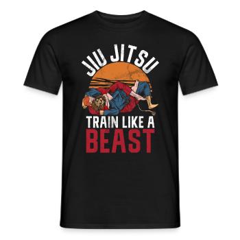 Jiu Jitsu Martial Arts Kung Fu & Karate Jiu Jitsu - Men's T-Shirt - black - Front - AI Model Male 178 light (178cm)