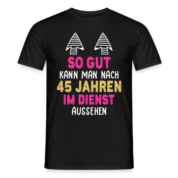 Jubiläum 45 Jahre Geschenk Arbeit Lustig Spruch - Männer T-Shirt - Schwarz - Vorne - AI Model Male 178 light (178cm)