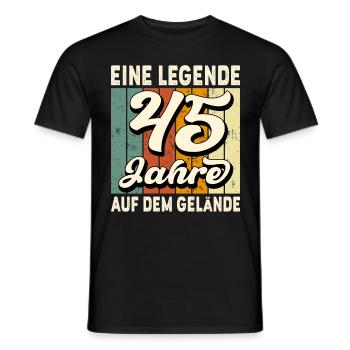 Jubiläum 45 Jahre Geschenk Arbeit Lustig Spruch - Männer T-Shirt - Schwarz - Vorne - AI Model Male 178 light (178cm)