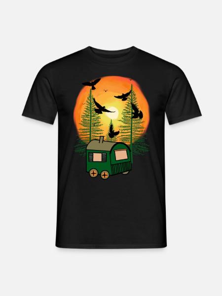 Bauwagen natürlich anders ungewöhnlich wohnen Camp - Männer T-Shirt - Schwarz