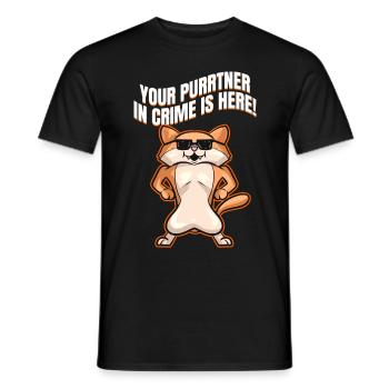 Cool Cat With Sun Glasses On Purrsday - Men's T-Shirt - black - Front - AI Model Male 178 light (178cm)