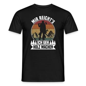 Mir reichts, ich geh Holz machen - Männer T-Shirt - Schwarz - Vorne - AI Model Male 178 light (178cm)