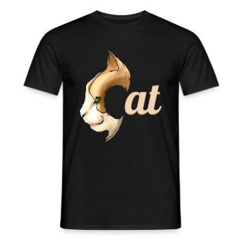 Logo Cat On Purrsday - Männer T-Shirt - Schwarz - Vorne - AI Model Male 178 light (178cm)