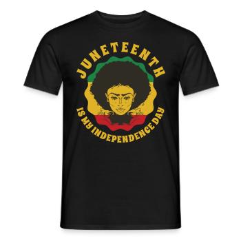 Juneteenth Freedom 19th June Black History Month - Men's T-Shirt - black - Front - AI Model Male 178 light (178cm)