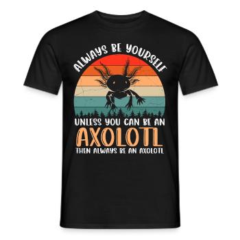 Axolotl Amphibian Amphibian Salamander - Men's T-Shirt - black - Front - AI Model Male 178 light (178cm)