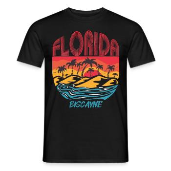 Surfen Biscayne Urlaub Florida Palm Tree National - Männer T-Shirt - Schwarz - Vorne - AI Model Male 178 light (178cm)