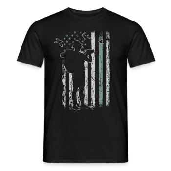 Observation des oiseaux Retro USA Flag 4 juillet - T-shirt homme - noir - Devant - AI Model Male 178 light (178cm)