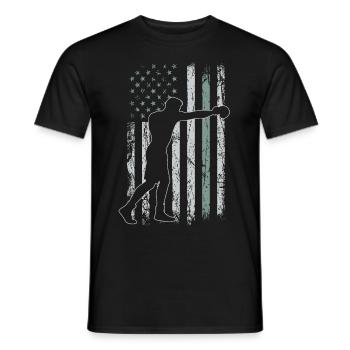 Boxe Rétro USA Flag MMA 4 juillet Boxe - T-shirt homme - noir - Devant - AI Model Male 178 light (178cm)