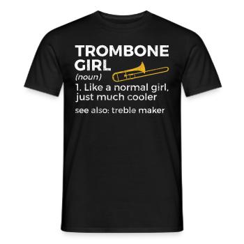 Posaune Musiker Blasmusik - Männer T-Shirt - Schwarz - Vorne - AI Model Male 178 light (178cm)