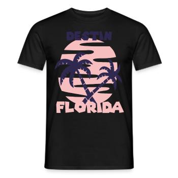 Florida Destin Ocean Beach Surf - T-shirt homme - noir - Devant - AI Model Male 178 light (178cm)