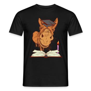 Esel Maultier Student nachtaktiv lernen Studium - Männer T-Shirt - Schwarz - Vorne - AI Model Male 178 light (178cm)