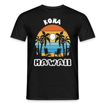 Kona Family Vacation Hawaii Vacation Ocean Palms - Men's T-Shirt - black - Front - AI Model Male 178 light (178cm)