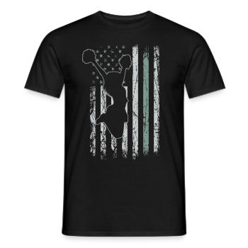 Cheerleading Retro USA Flag 4 juillet - T-shirt homme - noir - Devant - AI Model Male 178 light (178cm)