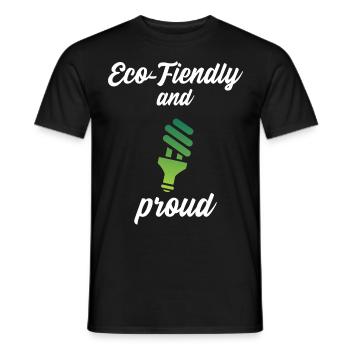 Eco-Friendly and Proud - Männer T-Shirt - Schwarz - Vorne - AI Model Male 178 light (178cm)