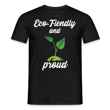 Eco-Friendly and Proud - Männer T-Shirt - Schwarz - Vorne - AI Model Male 178 light (178cm)